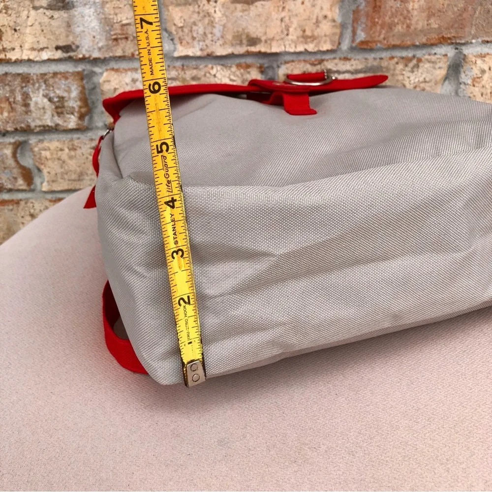 Tommy Hilfiger Red Tan Medium Size Snap/ Zipper Closure Women’s Backpack